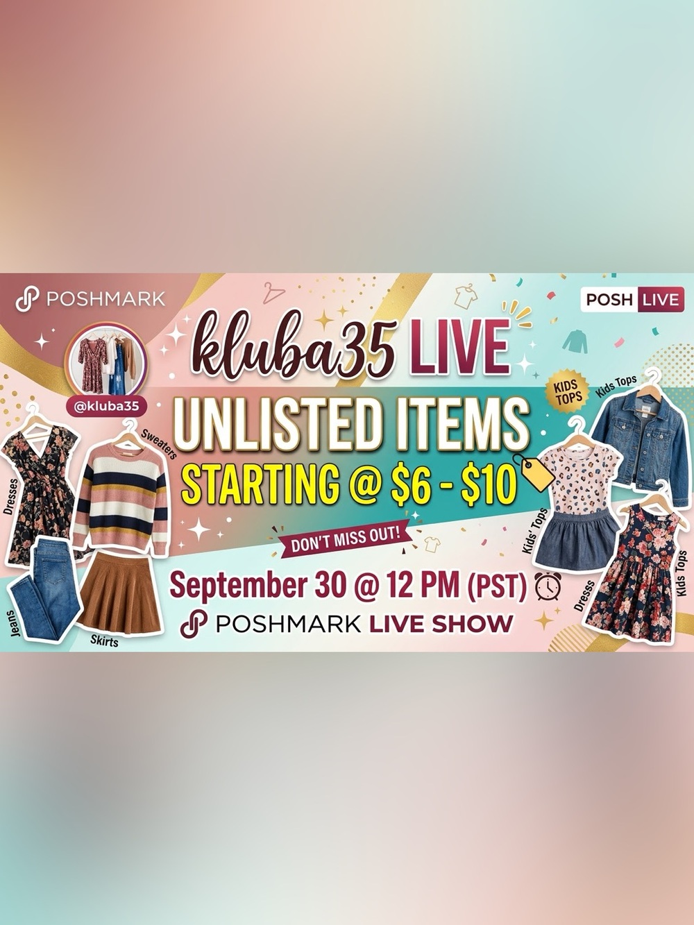 Live Sale Promotional Banner - September 30@12pm